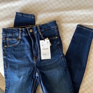 Zara High Rise Ankle Length Skinny Jeans NWT
